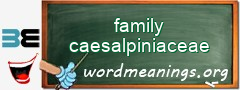 WordMeaning blackboard for family caesalpiniaceae